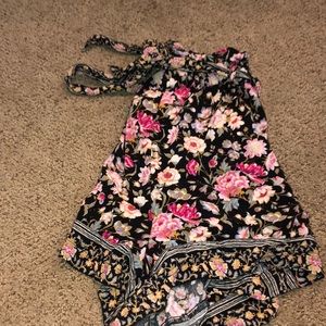 Floral American Eagle Paperbag Shorts